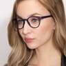 Palette Matte Navy PlastiqueMontures de lunettes de vue pour Femmes d'EyeBuyDirect