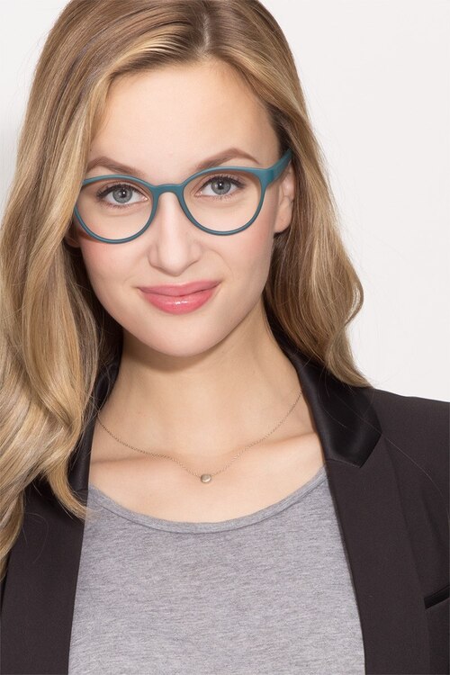 Palette Matte Green PlasticEyeglass Frames for Women from EyeBuyDirect