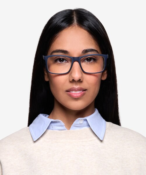 Persian Matte Navy PlasticEyeglass Frames for Women from EyeBuyDirect