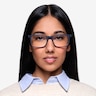 Persian Matte Navy PlasticEyeglass Frames for Women from EyeBuyDirect