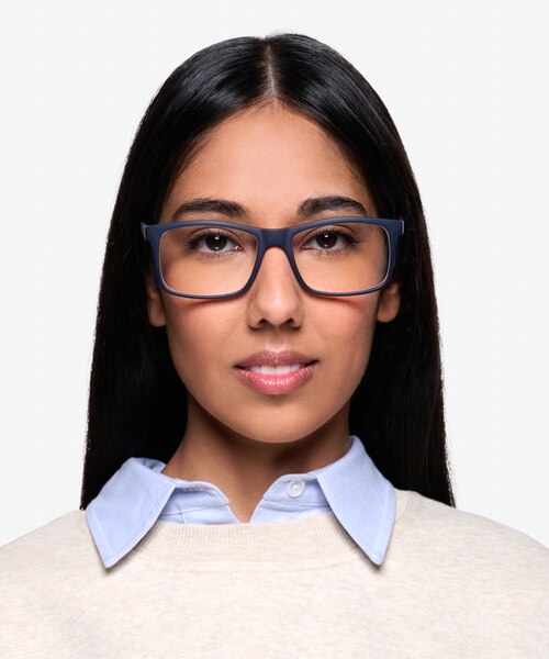 Persian Matte Navy PlasticEyeglass Frames for Women from EyeBuyDirect
