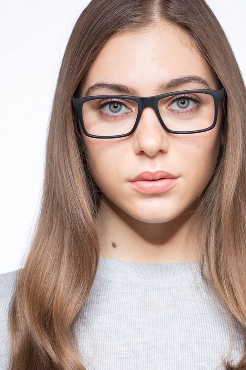 Persian Matte Black PlasticEyeglass Frames for Women from EyeBuyDirect