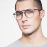 Fiasco Matte Gray MetalEyeglass Frames for Men from EyeBuyDirect