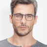 Little Bit Matte Blue PlasticEyeglass Frames for Men from EyeBuyDirect