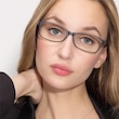 Beads Matte Gray PlasticEyeglass Frames for Women from EyeBuyDirect