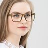 Equation Matte Olive PlasticEyeglass Frames for Women from EyeBuyDirect