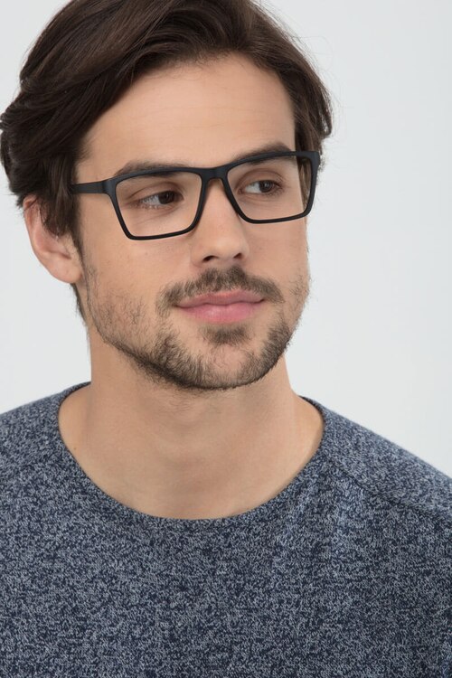 Equation Matte Black PlasticEyeglass Frames for Men from EyeBuyDirect