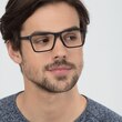 Equation Matte Black PlasticEyeglass Frames for Men from EyeBuyDirect