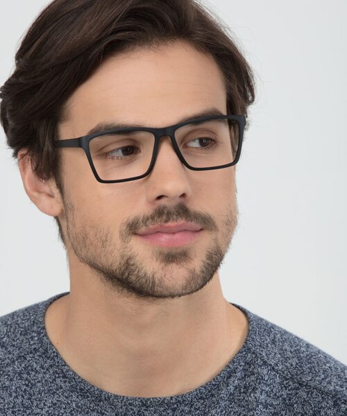 Equation Matte Black PlasticEyeglass Frames for Men from EyeBuyDirect