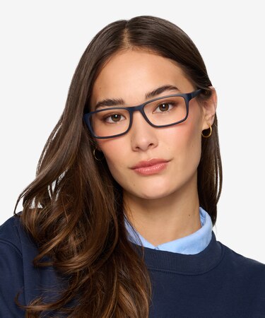 Matte Navy Firefly -  Lightweight Plastic Eyeglasses