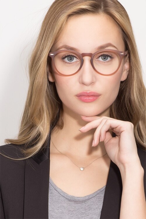 Peninsula Matte Redwood PlasticEyeglass Frames for Women from EyeBuyDirect