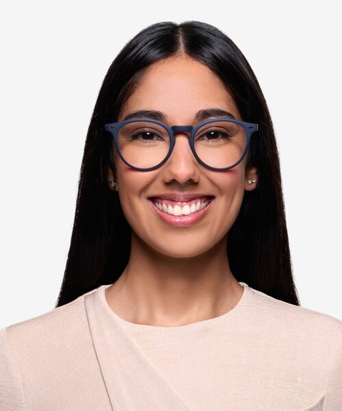 Peninsula Matte Navy PlastiqueMontures de lunettes de vue pour Femmes d'EyeBuyDirect