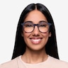 Peninsula Matte Navy PlastiqueMontures de lunettes de vue pour Femmes d'EyeBuyDirect