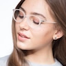 Indigo Clear White PlasticEyeglass Frames for Women from EyeBuyDirect