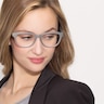 Caroline Matte Gray PlasticEyeglass Frames for Women from EyeBuyDirect