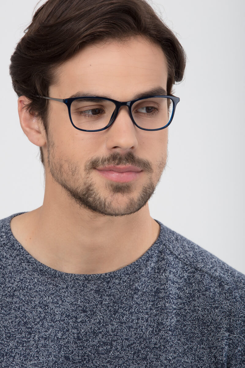 Oliver Rectangle Navy Full Rim Eyeglasses | Eyebuydirect