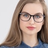 Oliver Navy PlasticEyeglass Frames for Women from EyeBuyDirect