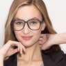 Chuckie Matte Navy PlasticEyeglass Frames for Women from EyeBuyDirect