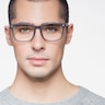 Uptown Matte Gray PlasticEyeglass Frames for Men from EyeBuyDirect