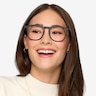 Central Matte Black PlasticEyeglass Frames for Women from EyeBuyDirect