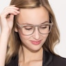 Central Light Brown PlasticEyeglass Frames for Women from EyeBuyDirect