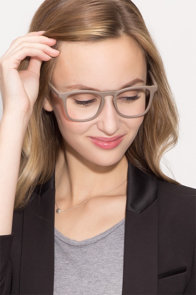 Central Square Light Brown Full Rim Eyeglasses Eyebuydirect
