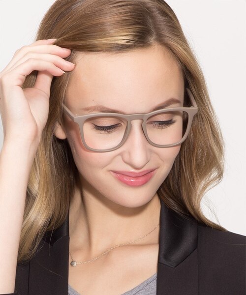 Central Light Brown PlasticEyeglass Frames for Women from EyeBuyDirect