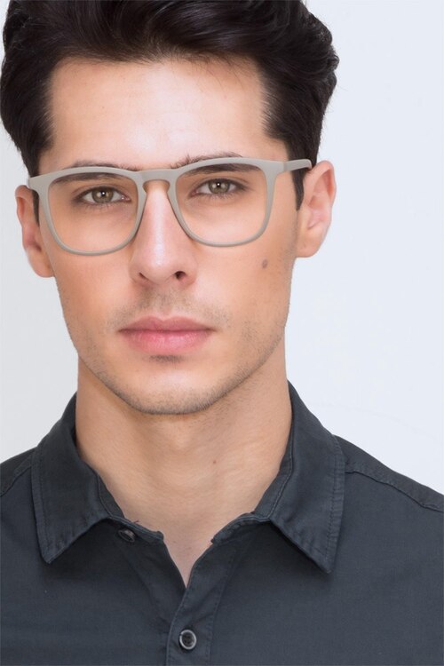Central Matte Green PlastiqueMontures de lunettes de vue pour Hommes d'EyeBuyDirect