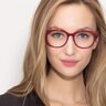 Grace Red PlasticEyeglass Frames for Women from EyeBuyDirect