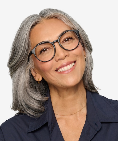 Delaware Matte Black PlasticEyeglass Frames for Women from EyeBuyDirect