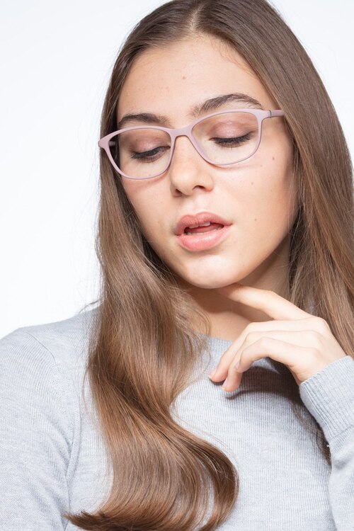 District Matte Pink PlastiqueMontures de lunettes de vue pour Femmes d'EyeBuyDirect