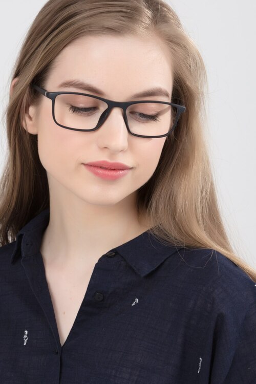 Wyoming Matte Black PlasticEyeglass Frames for Women from EyeBuyDirect