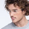 Wyoming Matte Cream PlasticEyeglass Frames for Men from EyeBuyDirect