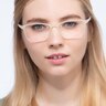 Wyoming Matte Cream PlasticEyeglass Frames for Women from EyeBuyDirect