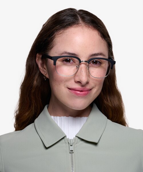 Yokote Matte Black Plastic-metalMontures de lunettes de vue pour Femmes d'EyeBuyDirect