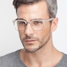 Yokote Gray Plastic-metalEyeglass Frames for Men from EyeBuyDirect