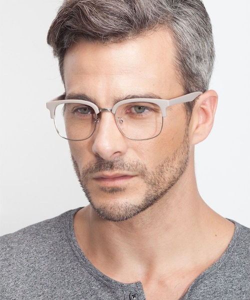 Yokote Gray Plastic, MetalEyeglass Frames for Men from EyeBuyDirect
