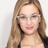 Yokote Gray Plastic-metalEyeglass Frames for Women from EyeBuyDirect