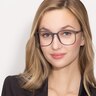 Ithaca Matte Gray PlasticEyeglass Frames for Women from EyeBuyDirect