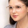 Cosmo Matte Beige MetalEyeglass Frames for Women from EyeBuyDirect
