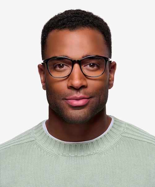 Nola Black MetalEyeglass Frames for Men from EyeBuyDirect