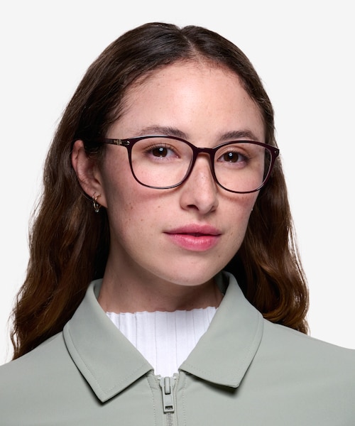 Nola Dark Red MetalEyeglass Frames for Women from EyeBuyDirect