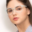 Dutchess Light Blue PlasticEyeglass Frames for Women from EyeBuyDirect