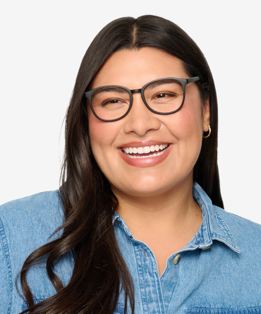 Dutchess Round Matte Black Glasses for Women Eyebuydirect