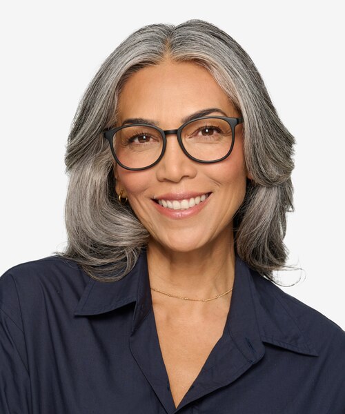 Dutchess Matte Black PlastiqueMontures de lunettes de vue pour Femmes d'EyeBuyDirect