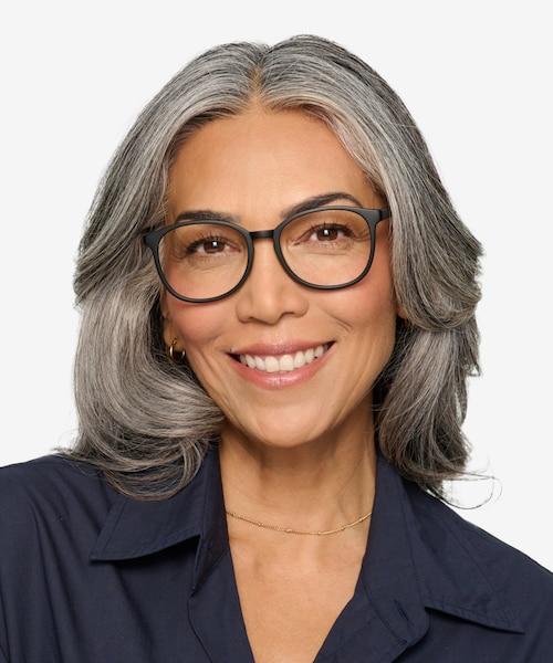 Dutchess Matte Black PlasticEyeglass Frames for Women from EyeBuyDirect