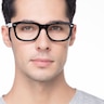 Cage Black AcetateEyeglass Frames for Men from EyeBuyDirect