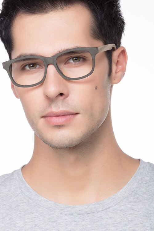 White Pine Olive Wood-textureEyeglass Frames for Men from EyeBuyDirect
