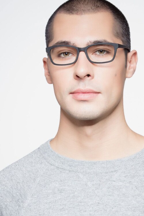 Mesquite Matte Black AcetateEyeglass Frames for Men from EyeBuyDirect