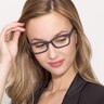 Mesquite Matte Black AcetateEyeglass Frames for Women from EyeBuyDirect